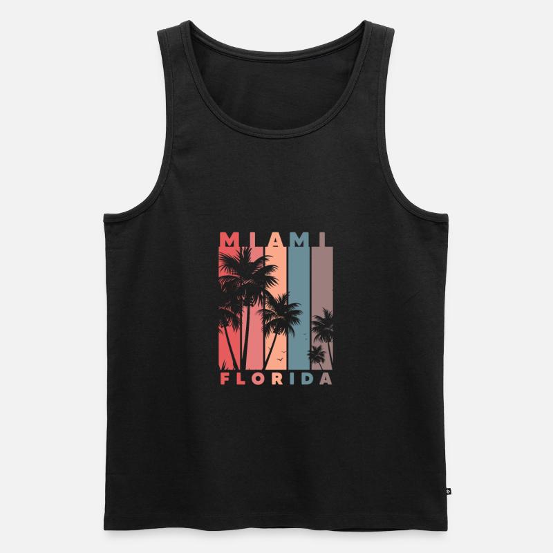 Miami - Männer Premium Bio Tank Top - Schwarz