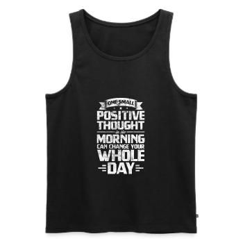 Motivation Motiver Carrière Dire Cadeau - Débardeur bio Premium Homme - noir - Devant - Michal (187cm)