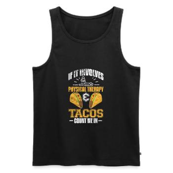 Physiotherapist Physiotherapy Physio Gift - Men's Premium Organic Tank Top - black - Front - AI Model Male 178 light (178cm)