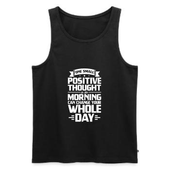 Motivation - Männer Premium Bio Tank Top - Schwarz - Vorne - Michal (187cm)