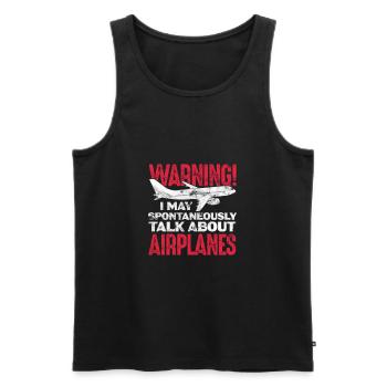 Pilot - Men's Premium Organic Tank Top - black - Front - AI Model Male 178 light (178cm)