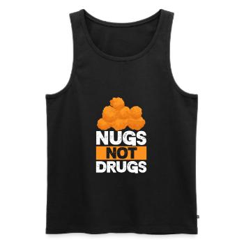 Poulet Volaille Poulet Nuggets Cadeau - Débardeur bio Premium Homme - noir - Devant - Michal (187cm)
