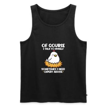 Huhn Bauernhof Geflügel Hahn Hühner Geschenk - Männer Premium Bio Tank Top - Schwarz - Vorne - AI Model Male 178 light (178cm)