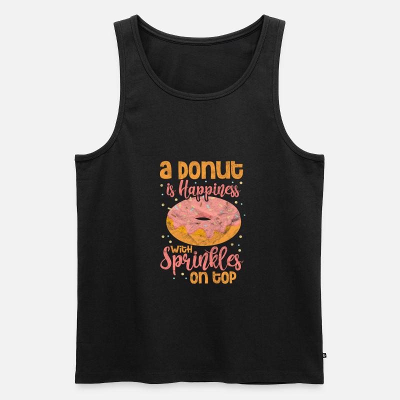Donut - Männer Premium Bio Tank Top - Schwarz