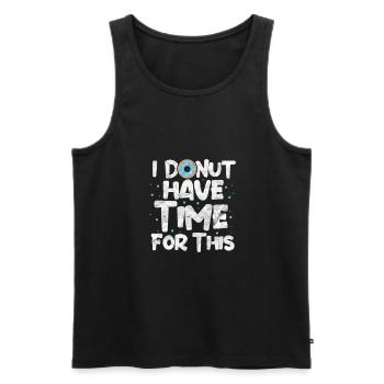 Donut - Männer Premium Bio Tank Top - Schwarz - Vorne - Michal (187cm)