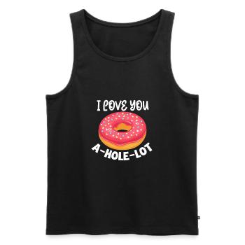 Donut Liebe Süssigkeiten Valentinstag Geschenk - Männer Premium Bio Tank Top - Schwarz - Vorne - Michal (187cm)