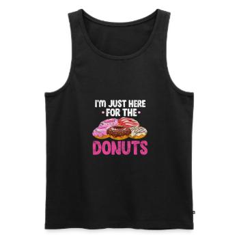 Doughnut - Men's Premium Organic Tank Top - black - Front - AI Model Male 178 light (178cm)