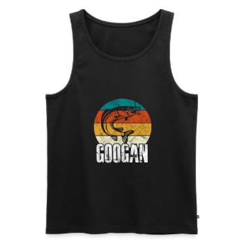 Angler - Männer Premium Bio Tank Top - Schwarz - Vorne - AI Model Male 178 light (178cm)