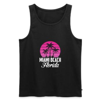 Miami - Débardeur bio Premium Homme - noir - Devant - AI Model Male 178 light (178cm)