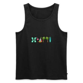 Miami - Débardeur bio Premium Homme - noir - Devant - AI Model Male 178 light (178cm)