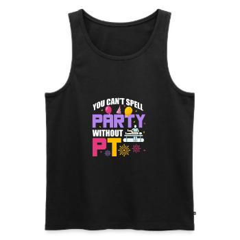 Physiotherapist - Men's Premium Organic Tank Top - black - Front - AI Model Male 178 light (178cm)