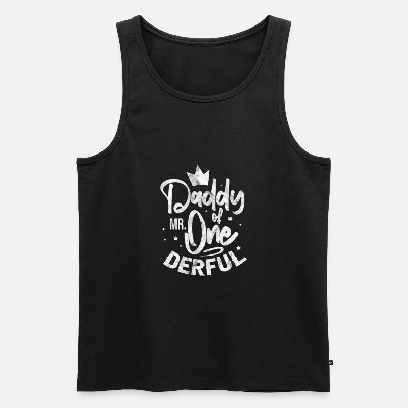 Vater - Männer Premium Bio Tank Top - Schwarz