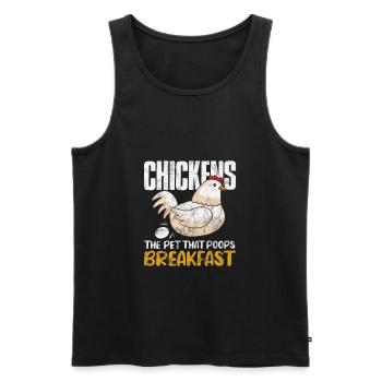 Huhn - Männer Premium Bio Tank Top - Schwarz - Vorne - AI Model Male 178 light (178cm)
