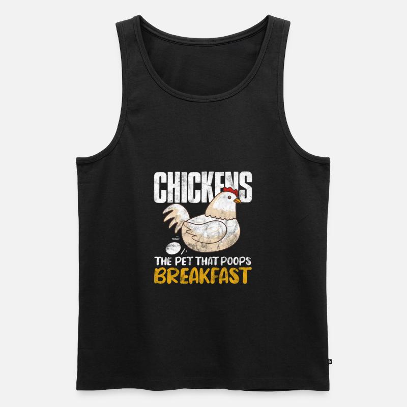 Huhn - Männer Premium Bio Tank Top - Schwarz