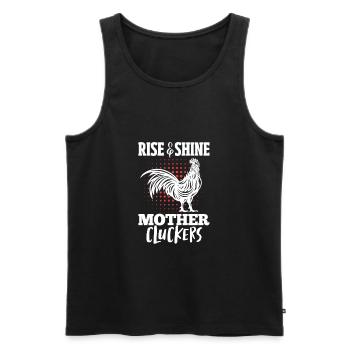 Huhn Bauernhof Geflügel Hahn Hühner Geschenk - Männer Premium Bio Tank Top - Schwarz - Vorne - Michal (187cm)