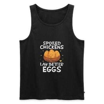 Poulet - Débardeur bio Premium Homme - noir - Devant - Michal (187cm)