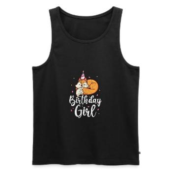 Anniversaire de Fox Girl - Débardeur bio Premium Homme - noir - Devant - Michal (187cm)