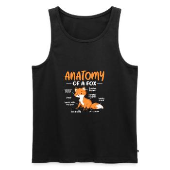 Fox Foxes Fox Woodland Animal Woodland Animal Gift - Men's Premium Organic Tank Top - black - Front - Michal (187cm)