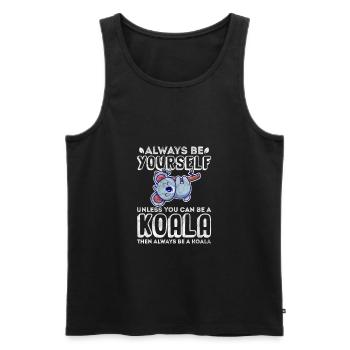 Koala bear - Men's Premium Organic Tank Top - black - Front - AI Model Male 178 light (178cm)