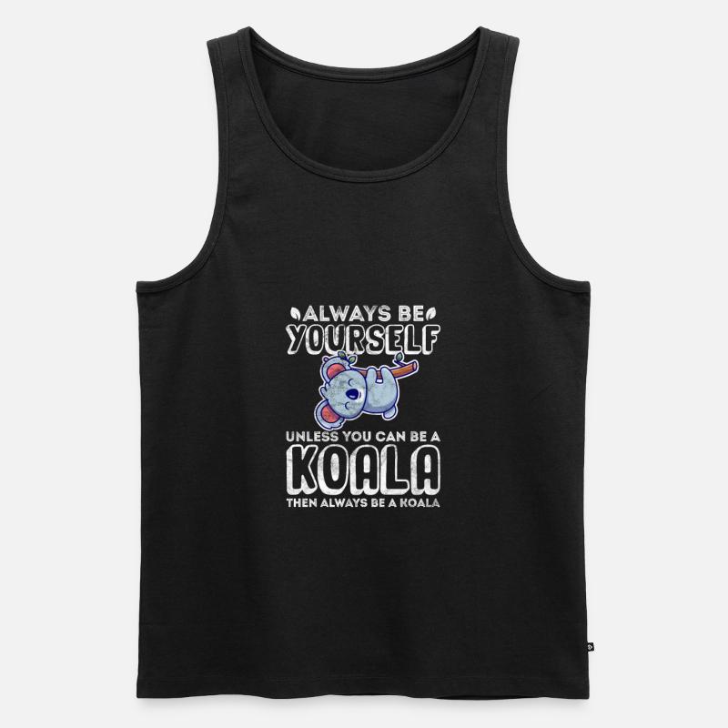 Koala - Männer Premium Bio Tank Top - Schwarz