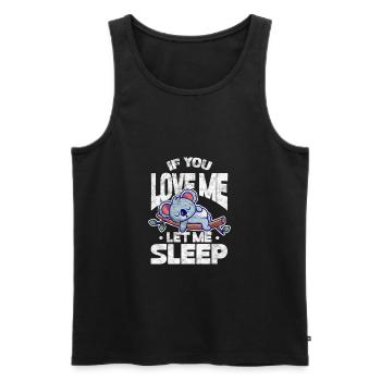 Koala - Männer Premium Bio Tank Top - Schwarz - Vorne - Michal (187cm)