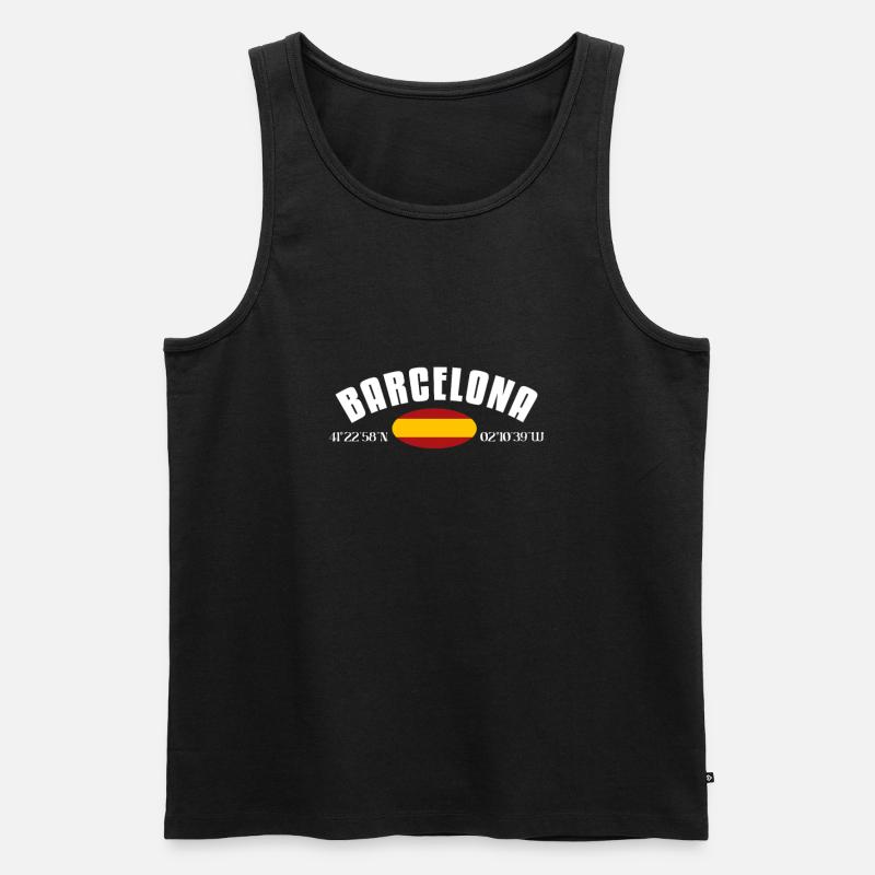 Barcelona - Männer Premium Bio Tank Top - Schwarz