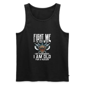 Viking Viking Vikings Odin Walhalla Gift - Men's Premium Organic Tank Top - black - Front - AI Model Male 178 light (178cm)