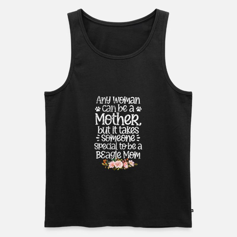 Beagle Mama - Männer Premium Bio Tank Top - Schwarz