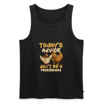 Chicken - Men's Premium Organic Tank Top - black - Front - AI Model Male 178 light (178cm)