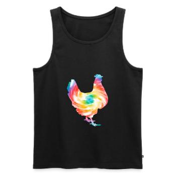 Huhn Bauernhof Geflügel Hahn Hühner Geschenk - Männer Premium Bio Tank Top - Schwarz - Vorne - AI Model Male 178 light (178cm)