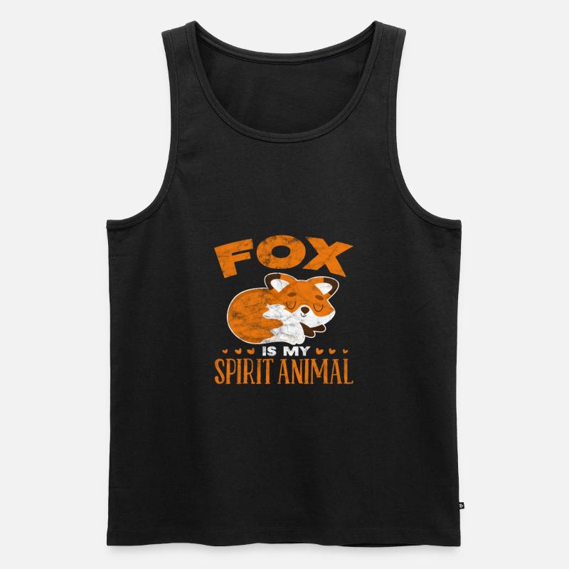 Fuchs - Männer Premium Bio Tank Top - Schwarz