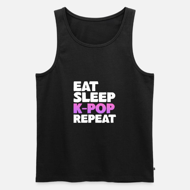 K-Pop - Männer Premium Bio Tank Top - Schwarz