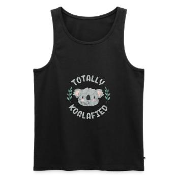 Koala - Männer Premium Bio Tank Top - Schwarz - Vorne - Michal (187cm)