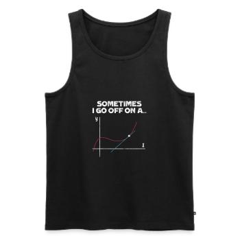Mathematics - Men's Premium Organic Tank Top - black - Front - AI Model Male 178 light (178cm)