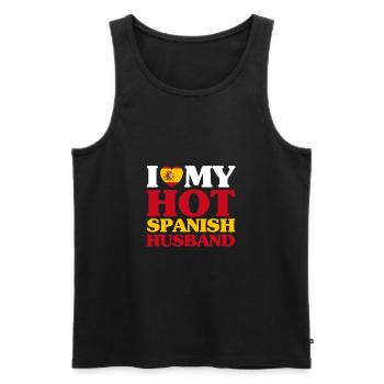 Spanien Ehemann - Männer Premium Bio Tank Top - Schwarz - Vorne - AI Model Male 178 light (178cm)