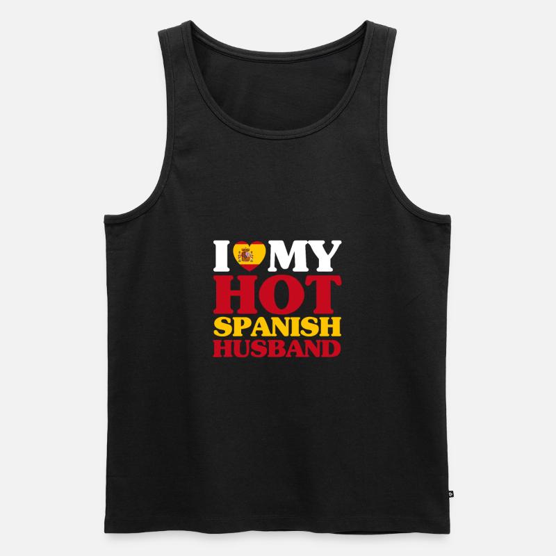 Spanien Ehemann - Männer Premium Bio Tank Top - Schwarz