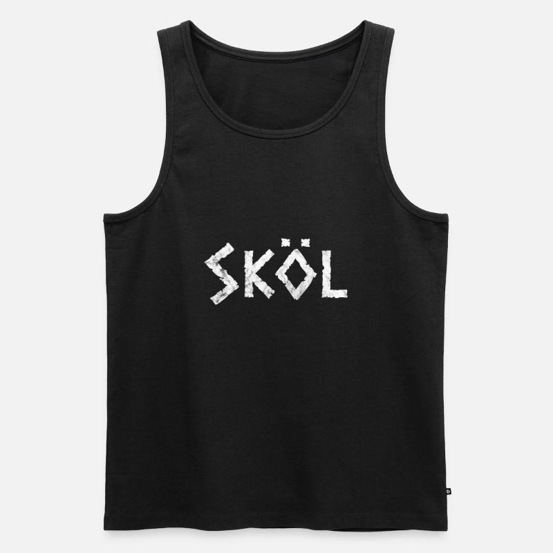 Wikinger - Männer Premium Bio Tank Top - Schwarz