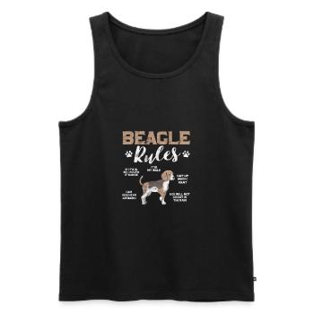 Beagle - Men's Premium Organic Tank Top - black - Front - Michal (187cm)