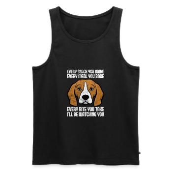 Beagle - Débardeur bio Premium Homme - noir - Devant - Michal (187cm)