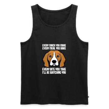 Beagle Chien Chien Dog Lover Pet Cadeau - Débardeur bio Premium Homme - noir - Devant - Michal (187cm)