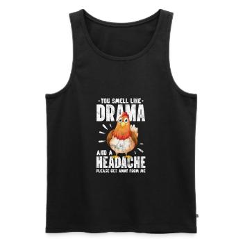 Huhn - Männer Premium Bio Tank Top - Schwarz - Vorne - AI Model Male 178 light (178cm)