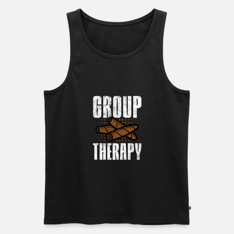 Zigarre - Männer Premium Bio Tank Top - Schwarz
