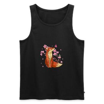 Fuchs - Männer Premium Bio Tank Top - Schwarz - Vorne - Michal (187cm)