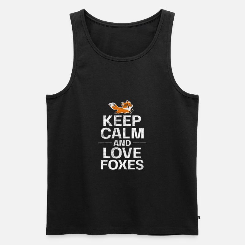Fuchs - Männer Premium Bio Tank Top - Schwarz