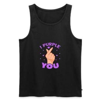 K-Pop - Männer Premium Bio Tank Top - Schwarz - Vorne - AI Model Male 178 light (178cm)