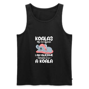 Koala Koala Bear Australie Bear Gift - Débardeur bio Premium Homme - noir - Devant - Michal (187cm)