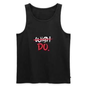 Motivation - Männer Premium Bio Tank Top - Schwarz - Vorne - Michal (187cm)