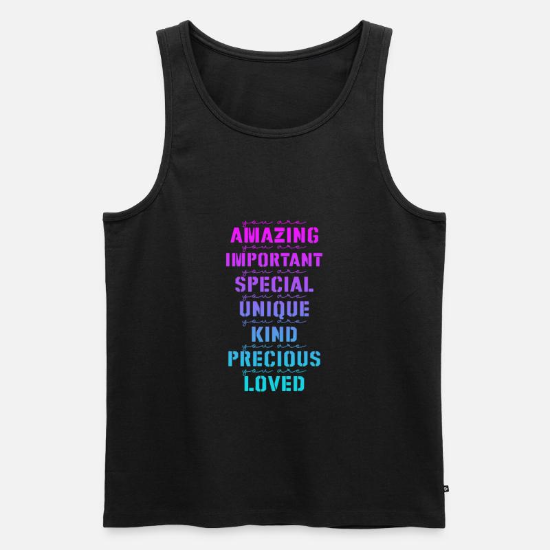Motivation - Männer Premium Bio Tank Top - Schwarz