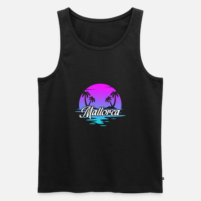 Mallorca - Männer Premium Bio Tank Top - Schwarz