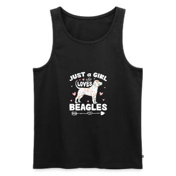 Beagle Chien Chien Dog Lover Pet Cadeau - Débardeur bio Premium Homme - noir - Devant - Michal (187cm)